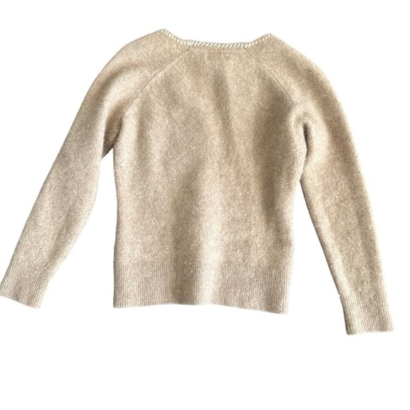 Paige Beige V-Neck 100% Cashmere Sweater XS Womens Soft Luxury Knit - Picture 3 of 4